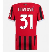 Dres AC Milan Strahinja Pavlovic #31 Domáci pre Ženy 2024-25 Krátky Rukáv